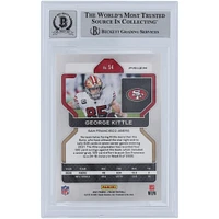 Carte Panini Prizm verte 2021 autographiée par George Kittle des 49ers de San Francisco Prizm #54 Beckett Fanatics Witnessed Authenticated 9/10