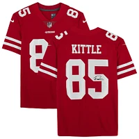 Maillot Nike rouge dédicacé par George Kittle des San Francisco 49ers