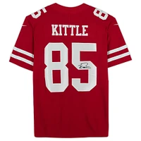 Maillot Nike rouge dédicacé par George Kittle des San Francisco 49ers