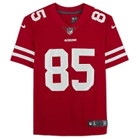 Maillot Nike rouge dédicacé par George Kittle des San Francisco 49ers