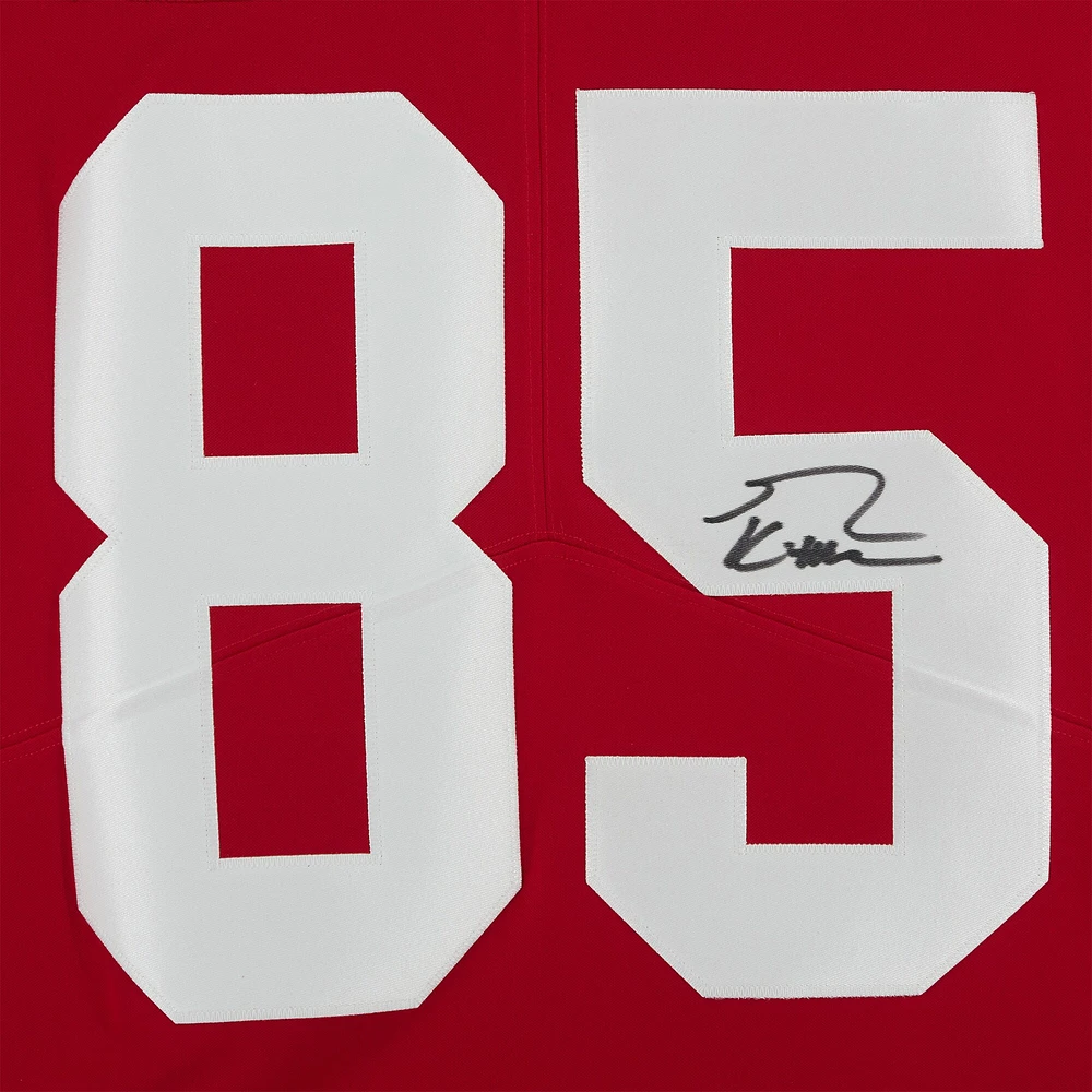 Maillot Nike rouge dédicacé par George Kittle des San Francisco 49ers