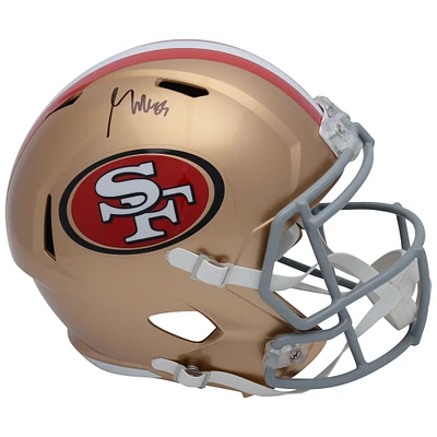 George Kittle San Francisco 49ers Casque Riddell Speed ​​​​autographié
