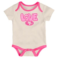 Girls Newborn & Infant White San Francisco 49ers All The Love 2 Piece Bodysuit and Pants Set