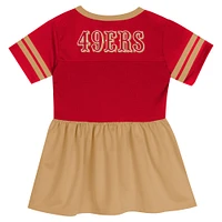 Girls Preschool Scarlet San Francisco 49ers Stadium Lights Fashion Jersey Dress