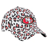 Girls Toddler New Era White San Francisco 49ers Active Leopard 9TWENTY Adjustable Hat