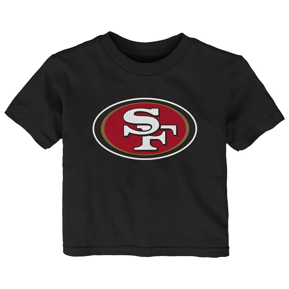 T-shirt noir avec logo principal des San Francisco 49ers pour bébé