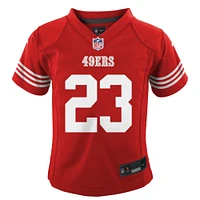 Maillot de jeu pour enfant Nike Christian McCaffrey Scarlet San Francisco 49ers Team Player