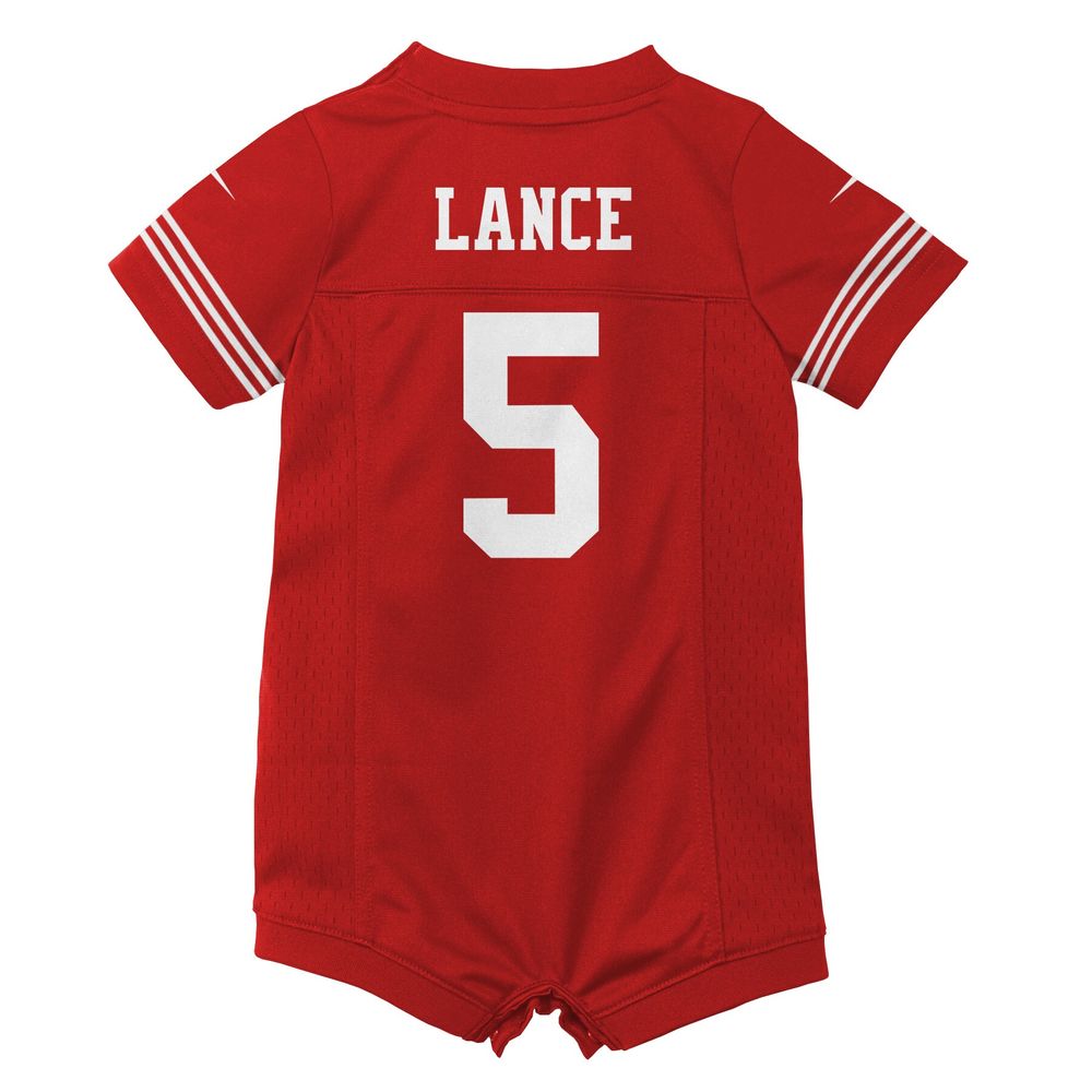 Youth Nike Trey Lance Scarlet San Francisco 49ers Game Jersey Size: Large