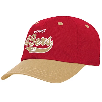 Casquette flexible My First Tail Sweep Slouch Flex San Francisco 49ers écarlate/or pour bébé