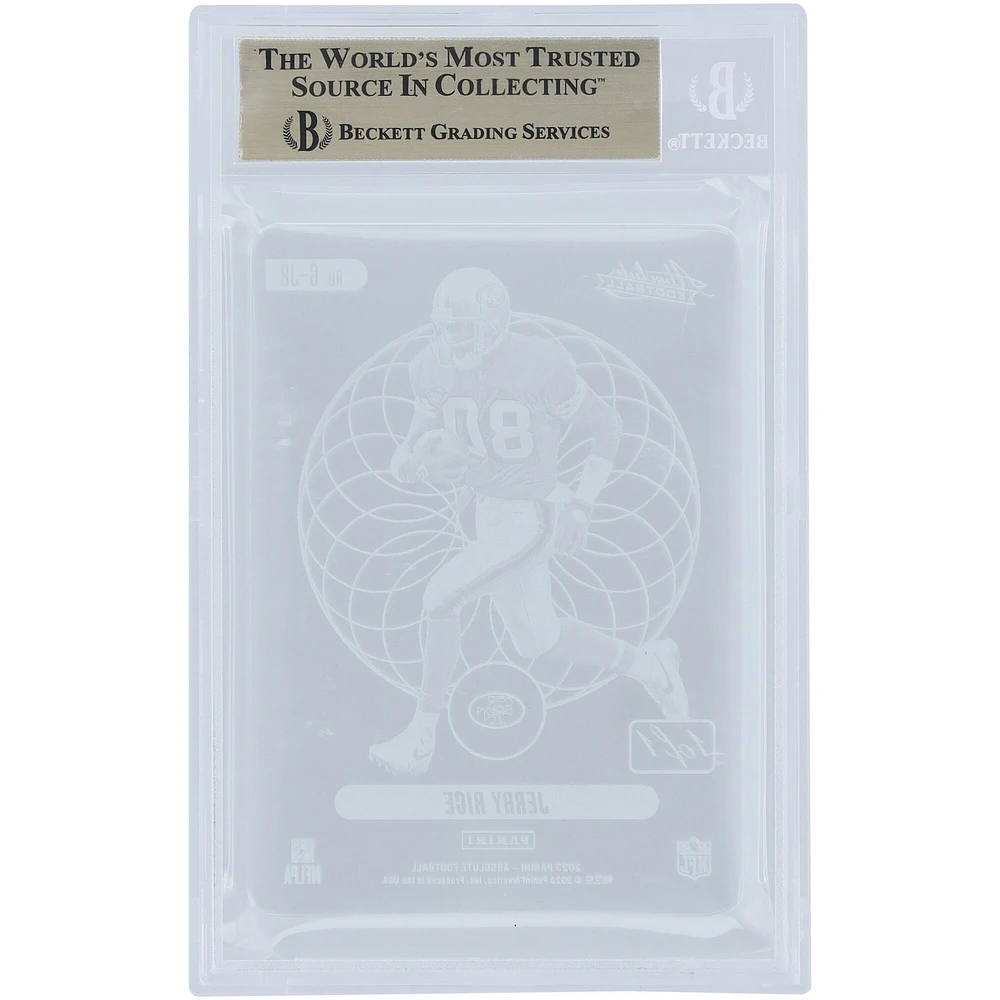 Jerry Rice San Francisco 49ers 2023 Panini Absolute Glass #G-JR #1/1 BGS Authenticated 9.5 Card