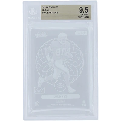 Jerry Rice San Francisco 49ers 2023 Panini Absolute Glass #G-JR #1/1 BGS Authenticated 9.5 Card
