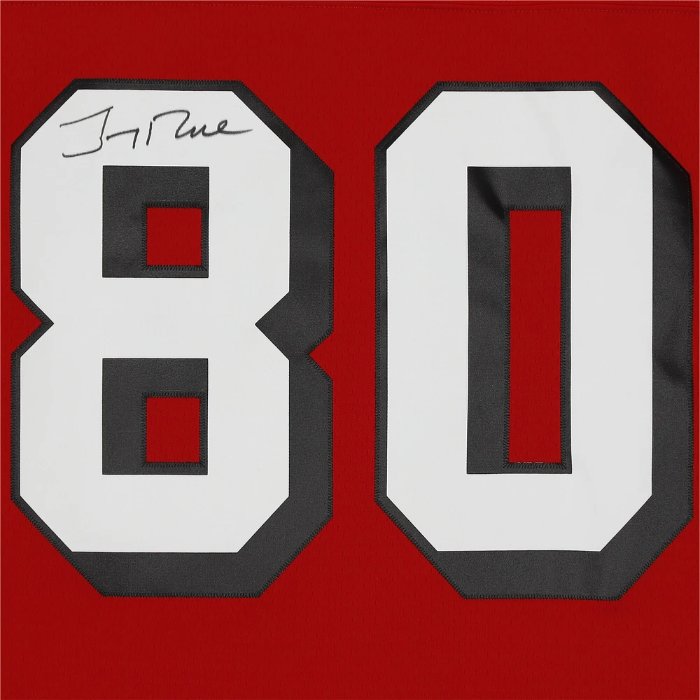Jerry Rice San Francisco 49ers Autographed Mitchell and Ness Red Replica Jersey