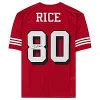Jerry Rice San Francisco 49ers Autographed Red Mitchell & Ness Authentic Jersey