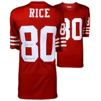 Fanatics Authentic Jerry Rice San Francisco 49ers Autographed Red Mitchell & Ness Authentic Jersey