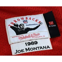 Joe Montana San Francisco 49ers Maillot Authentique Rouge Dédicacé Mitchell & Ness