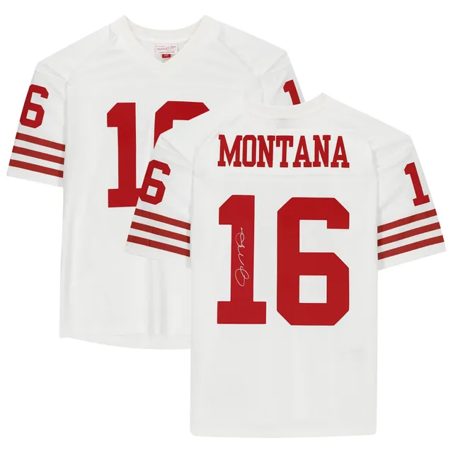 Joe Montana 16 San Francisco 49ers Red Reebok Throwbacks 