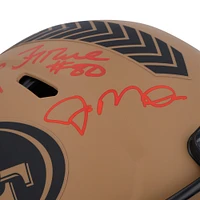 Joe Montana, Steve Young & Jerry Rice San Francisco 49ers Autographed Riddell 2023 Salute To Service Speed Authentic Helmet