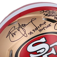 Joe Montana, Steve Young & Jerry Rice San Francisco 49ers Autographed Riddell Speed Authentic Helmet with Multiple Inscriptions