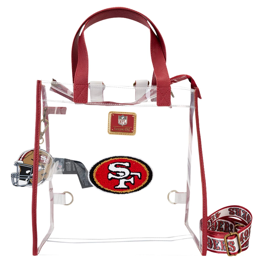 Loungefly San Francisco 49ers Clear Convertible Backpack & Tote Bag