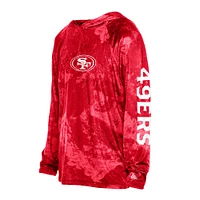 Men's New Era  Red San Francisco 49ers RealTree Xtreme Camo Raglan Long Sleeve Hooded Top