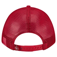 Men's New Era  Scarlet San Francisco 49ers Active Minimalist M-Crown A-Frame 9FORTY Adjustable Hat