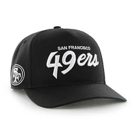 Casquette ajustable décontractée Attitude Hitch '47 noire pour homme des 49ers de San Francisco