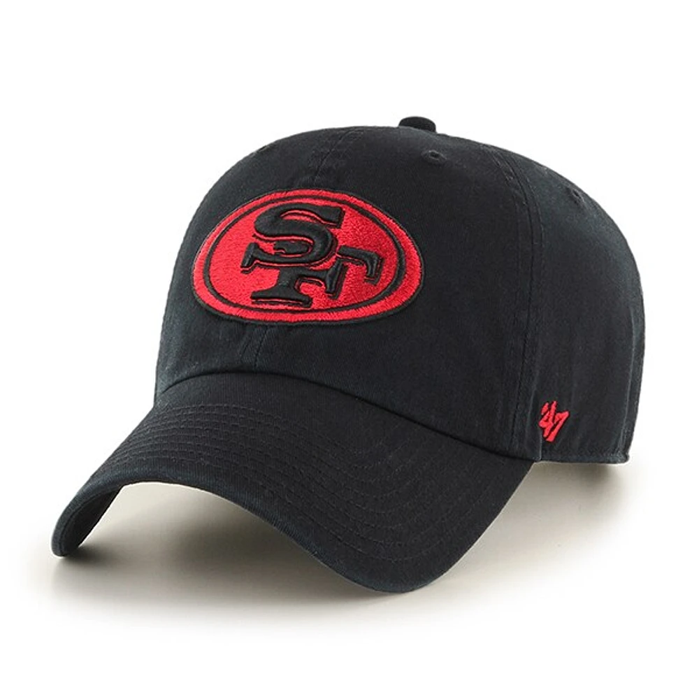 Casquette réglable Clean Up San Francisco 49ers '47 noire pour homme