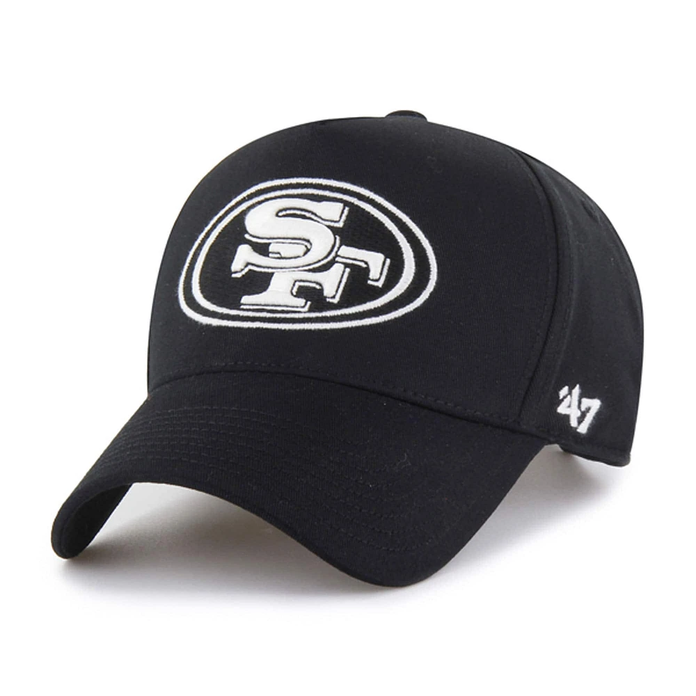 Men's '47 Black San Francisco 49ers Foundation Offside Adjustable Hat