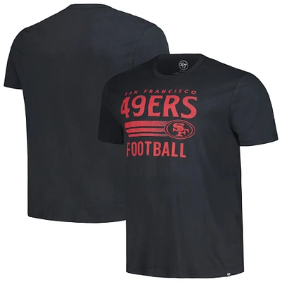 Men's '47 Black San Francisco 49ers Rider Franklin T-Shirt