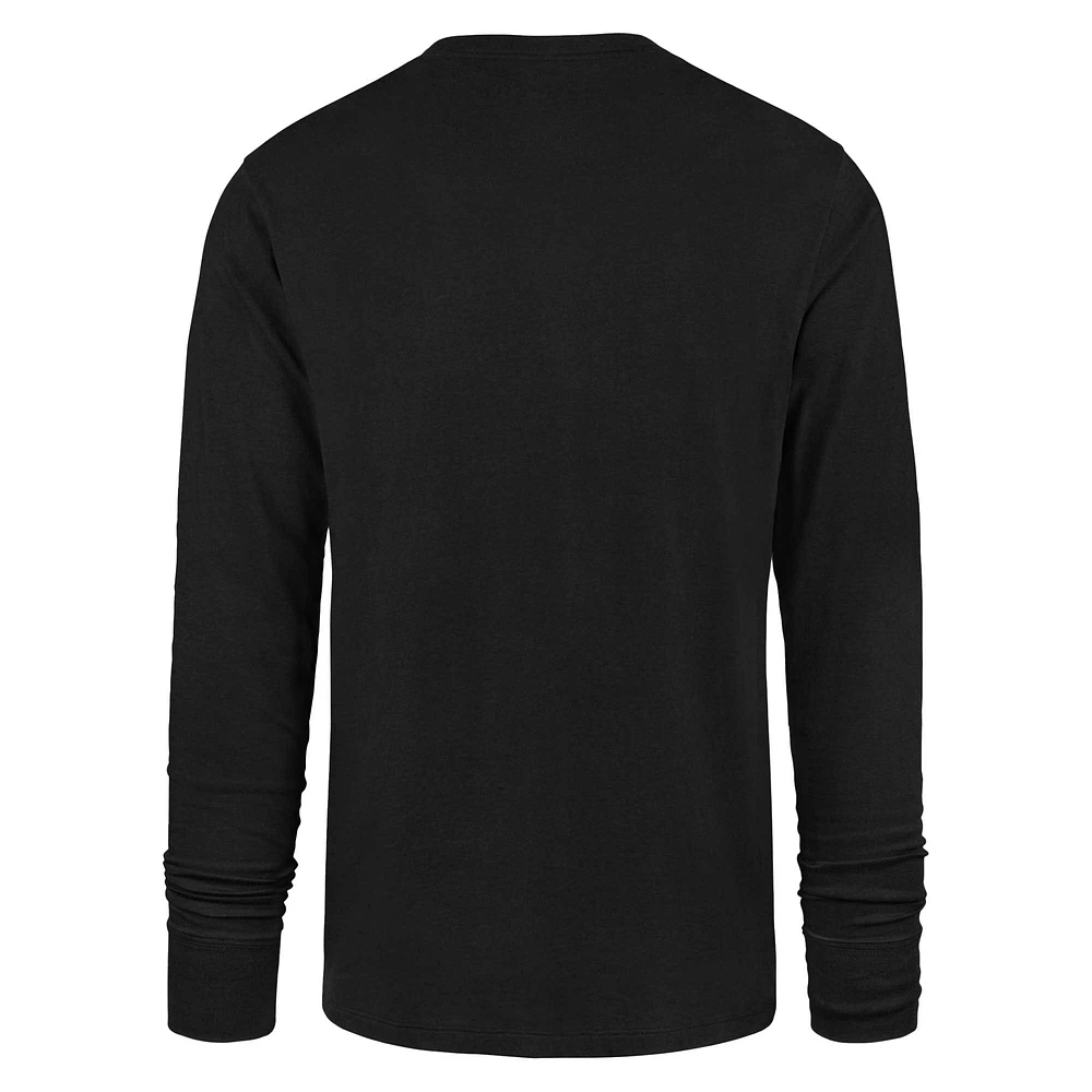 Men's '47 Black San Francisco 49ers Wide Out Franklin Long Sleeve T-Shirt