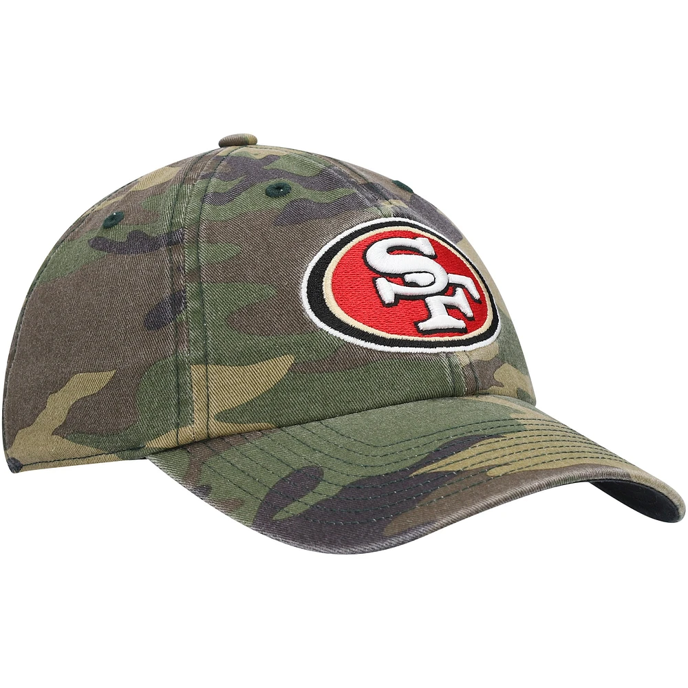 Men's '47 Camo San Francisco 49ers Woodland Clean Up Adjustable Hat