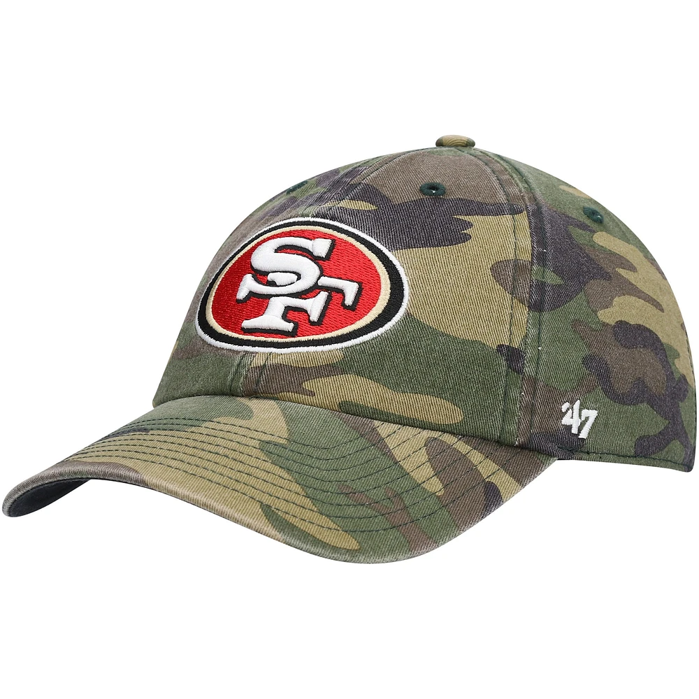 Casquette réglable '47 Camo San Francisco 49ers Woodland Clean Up pour homme