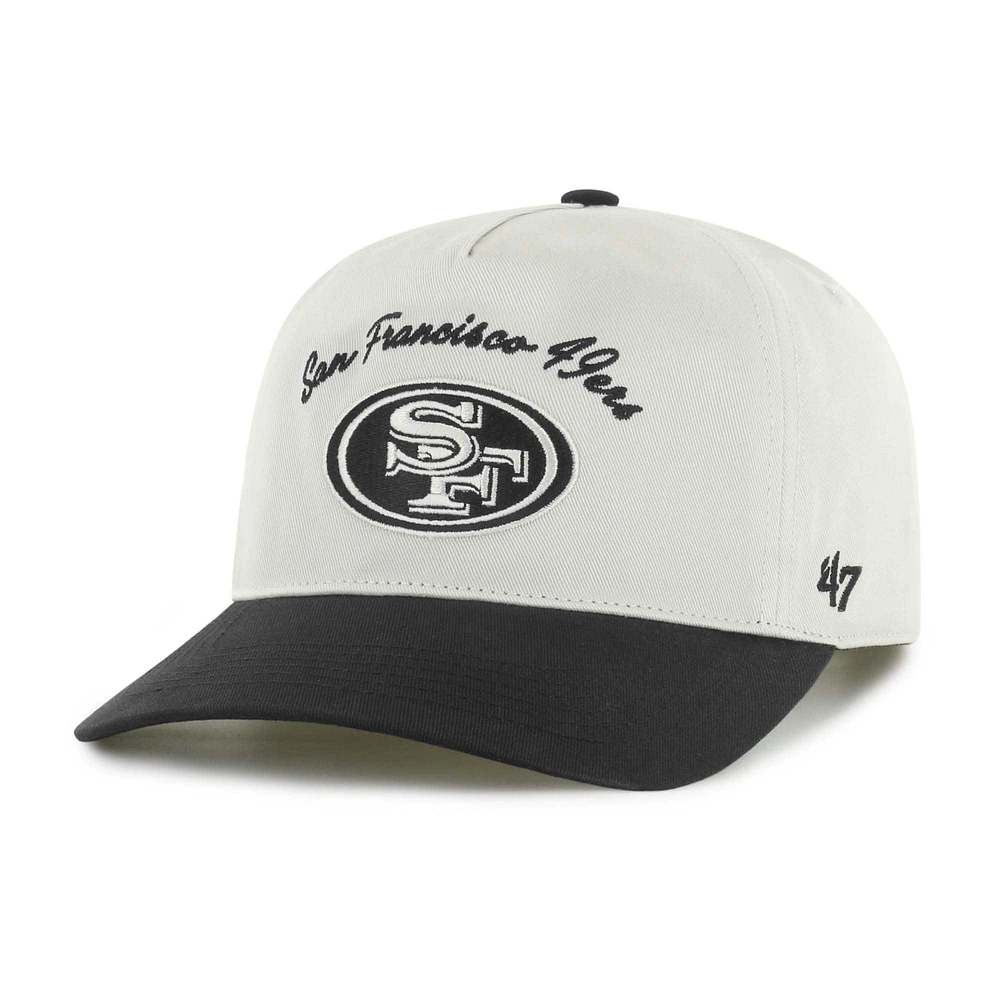 Casquette ajustable Safe Bet Stable Hitch pour homme, couleur crème/noir, des 49ers de San Francisco, modèle 47