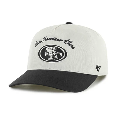 Casquette ajustable Safe Bet Stable Hitch pour homme, couleur crème/noir, des 49ers de San Francisco, modèle 47