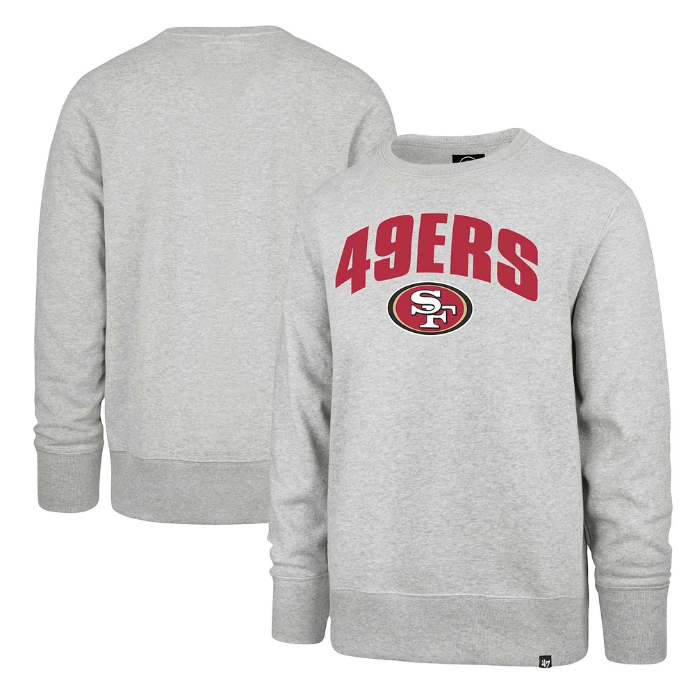 Men's '47 Gray San Francisco 49ers Headline Pullover Sweatshirt