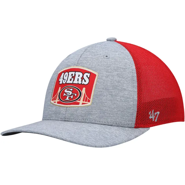 Men's New Era Gray/Scarlet San Francisco 49ers Cuffed Knit Hat with Pom