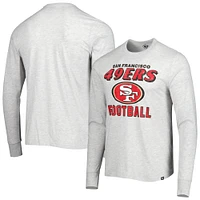 Men's '47 Heathered Gray San Francisco 49ers Dozer Franklin Long Sleeve T-Shirt