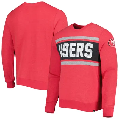 San Francisco 49ers Mitchell & Ness Big & Tall Allover Print Pullover  Sweatshirt - Heathered Gray