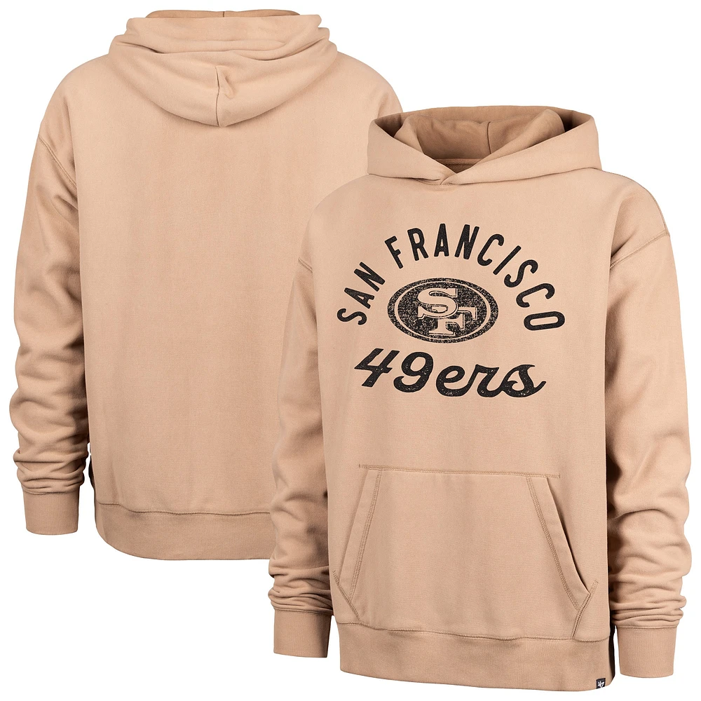 Men's '47  Khaki San Francisco 49ers Dusted Bowline River Pullover Hoodie