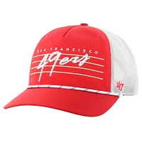 Casquette réglable '47 Scarlet/White San Francisco 49ers Downburst Relaxed Hitch Trucker pour hommes