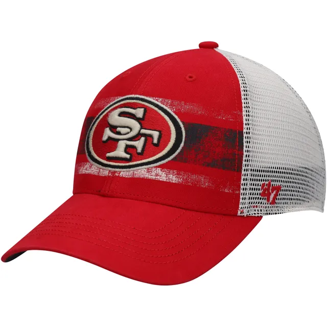 Lids San Francisco 49ers New Era Script Trucker 9FIFTY Snapback Hat -  Scarlet