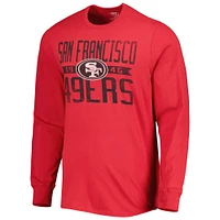 Men's '47 Scarlet San Francisco 49ers Brand Wide Out Franklin Long Sleeve T-Shirt