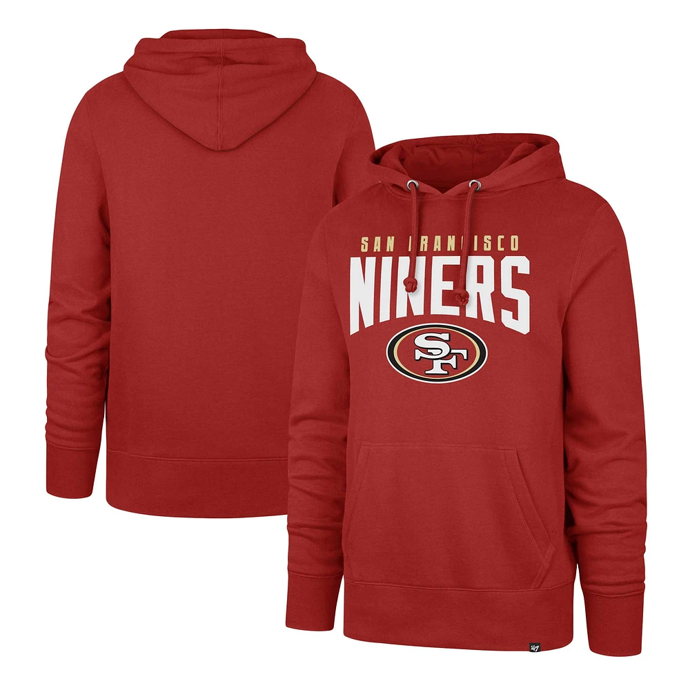 Men's '47 Scarlet San Francisco 49ers Headline Pullover Hoodie