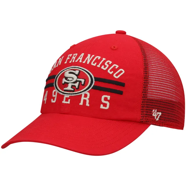 Men's '47 Black San Francisco 49ers Clean Up Script Adjustable Hat