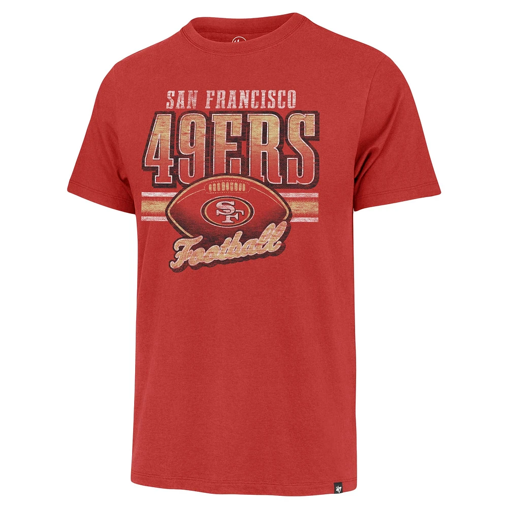 Men's '47 Scarlet San Francisco 49ers Last Call Franklin T-Shirt