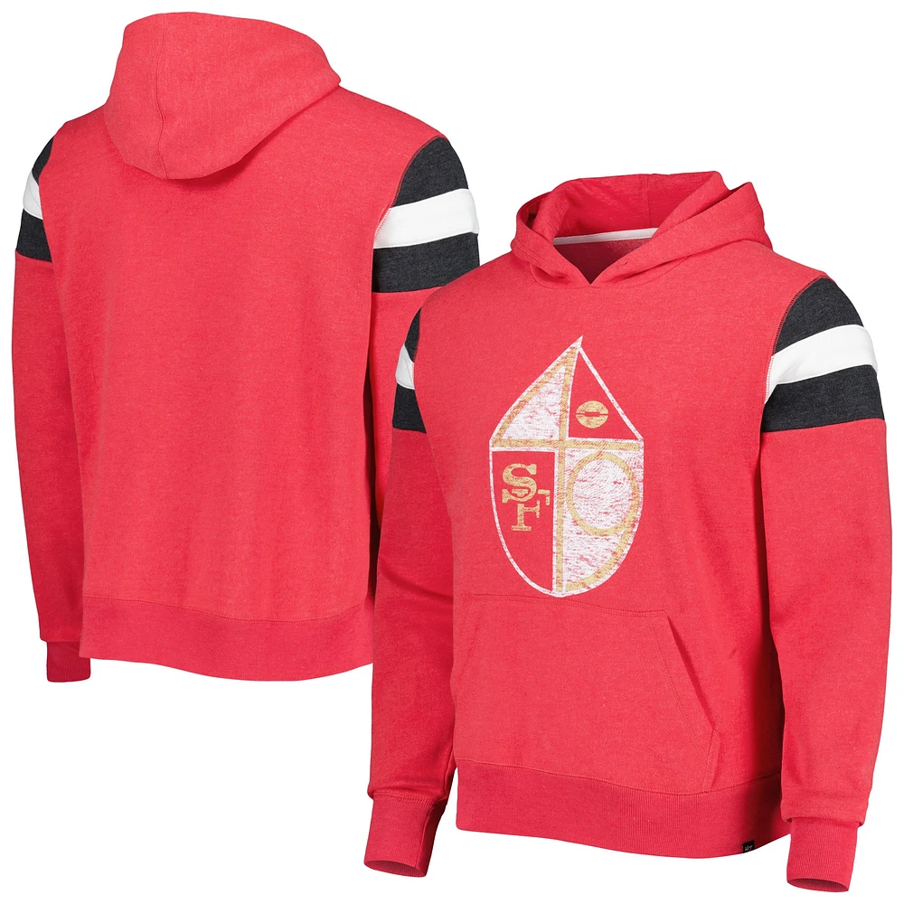 Men's '47 Scarlet San Francisco 49ers Legacy Premier Nico Pullover Hoodie