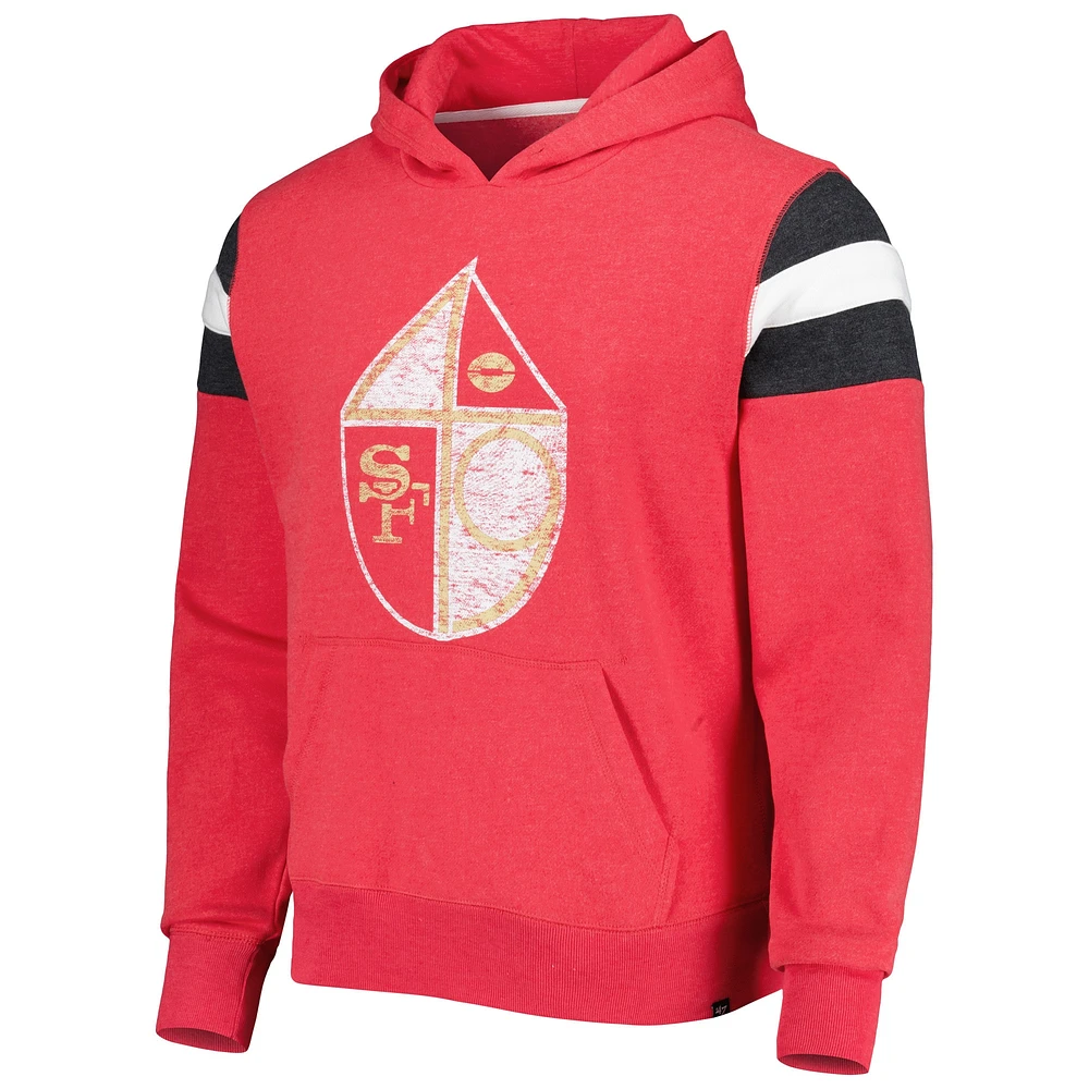 Men's '47 Scarlet San Francisco 49ers Legacy Premier Nico Pullover Hoodie