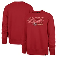 Men's '47 Scarlet San Francisco 49ers Locked Headline Pullover Sweatshirt