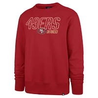 Men's '47 Scarlet San Francisco 49ers Locked Headline Pullover Sweatshirt