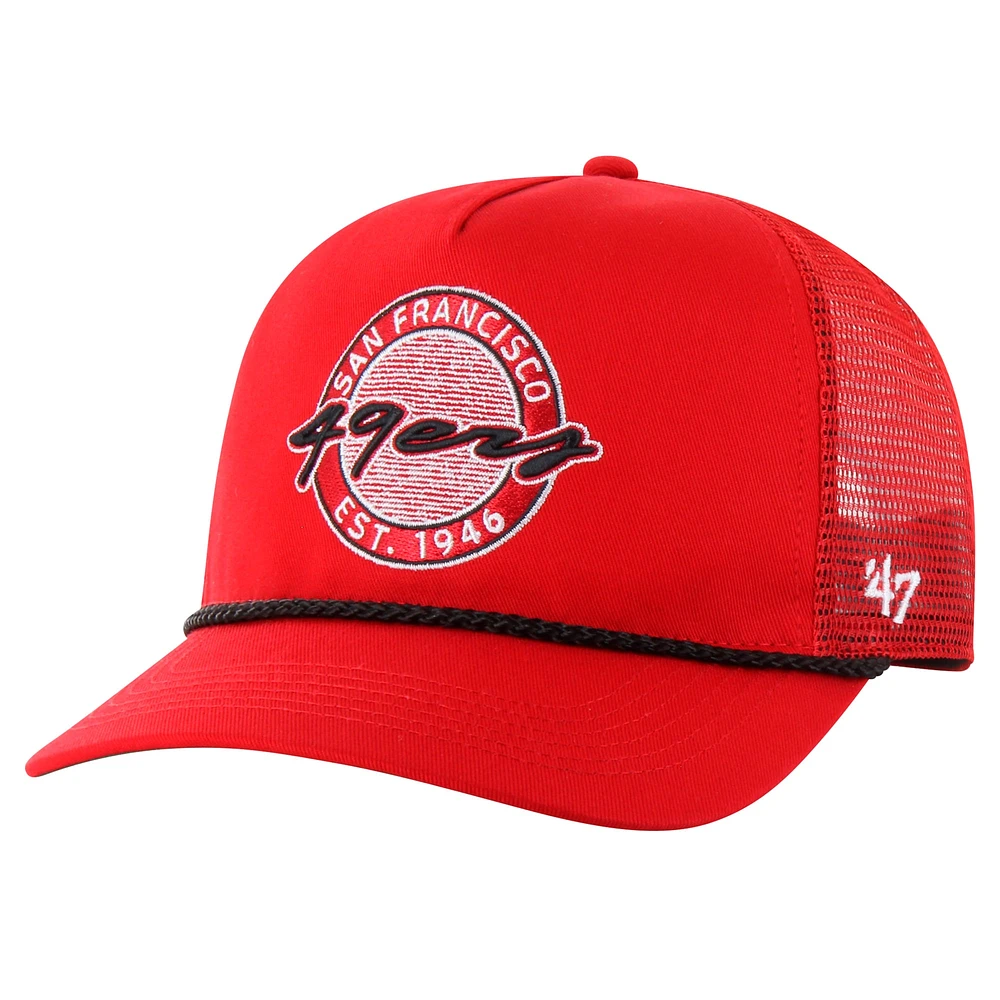 Men's '47 Scarlet San Francisco 49ers Promenade Hitch Trucker Adjustable Hat